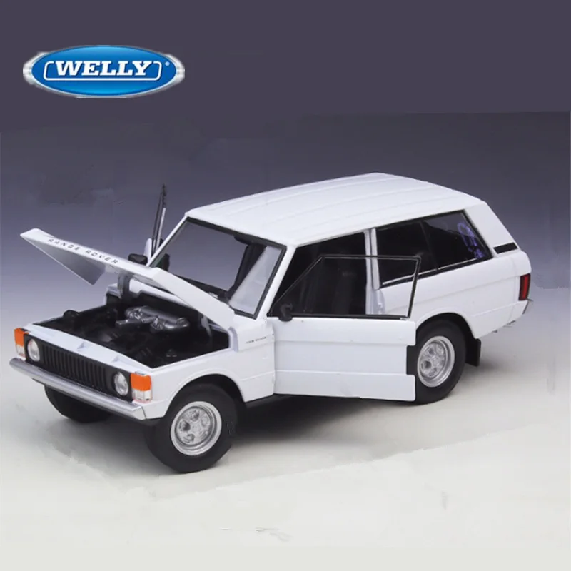 WELLY 1:24 1970 Land Range Rover SUV coche en miniatura de aleación fundido a presión vehículos todoterreno de Metal modelo de coche colección de simulación regalos para niños