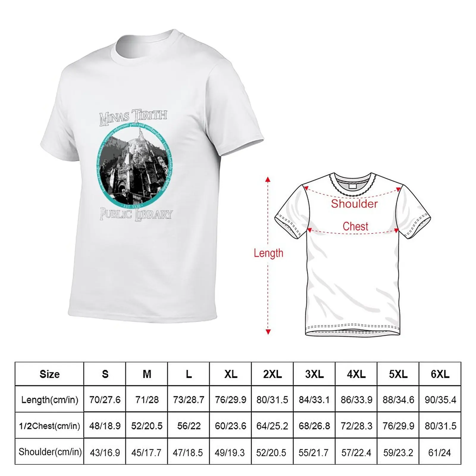 MINAS TIRITH PUBLIC LIBRARY T-Shirt summer clothes for a boy t shirts men