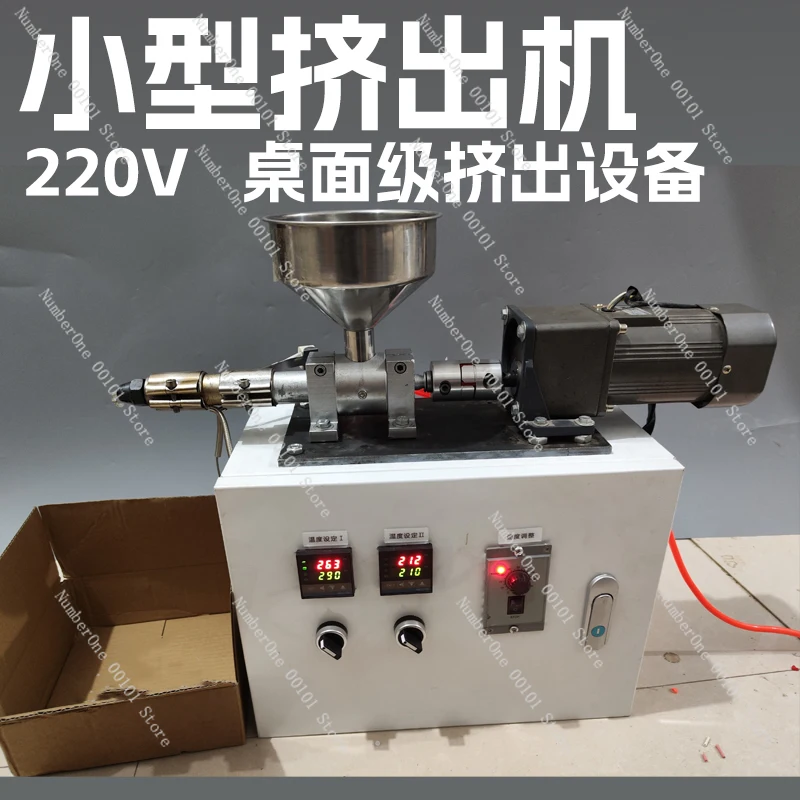 

Small Extruder Micro Plastic Extruder Rubber Powder 3D Printing Line Single Screw Extruder Desktop Type