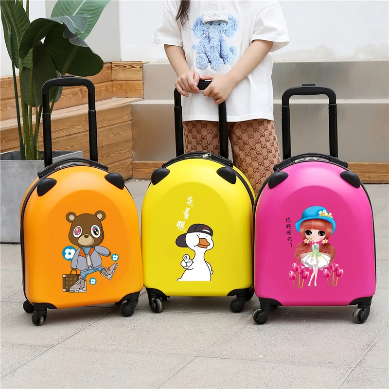 Children's Suitcase Cartoon Boarding Box Universal Wheel Travel Pull Rod Password Combination Box Put Away Clothes Organizer