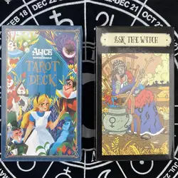 Tarot cartas a bruxa da alice no país das maravilhas em Inglês, jogo de tabuleiro, adivinhação, destino, entretenimento familiar