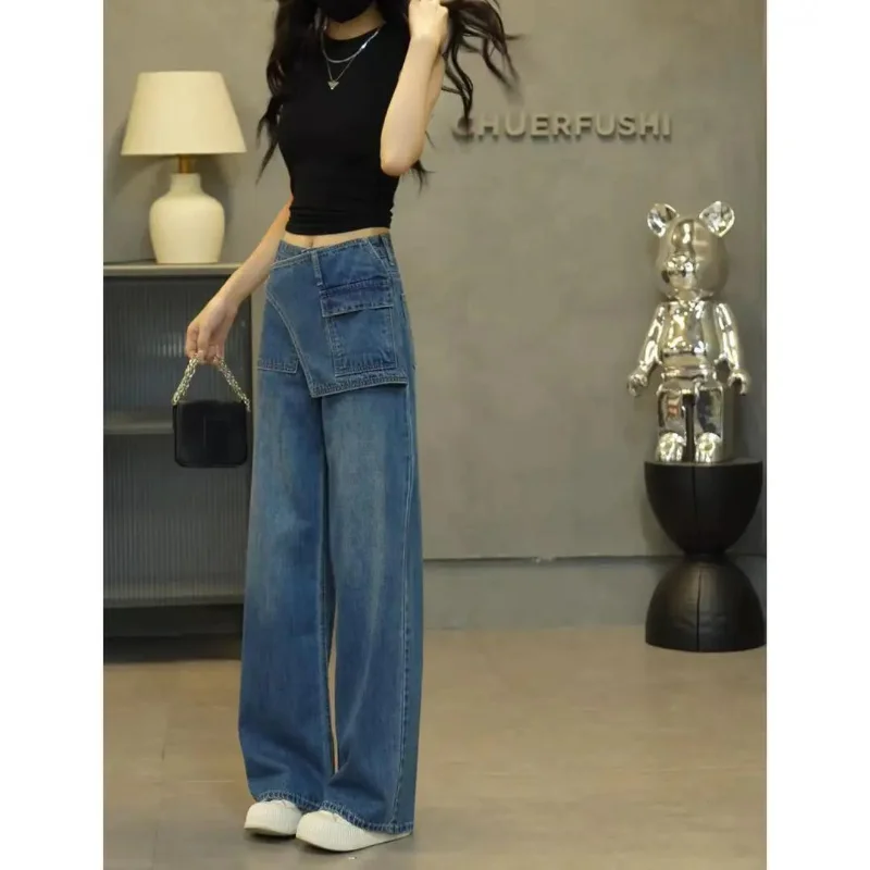 Nuovi pantaloni slim in due pezzi finti primaverili e autunnali da donna Design Pantaloni dritti alla moda e versatili