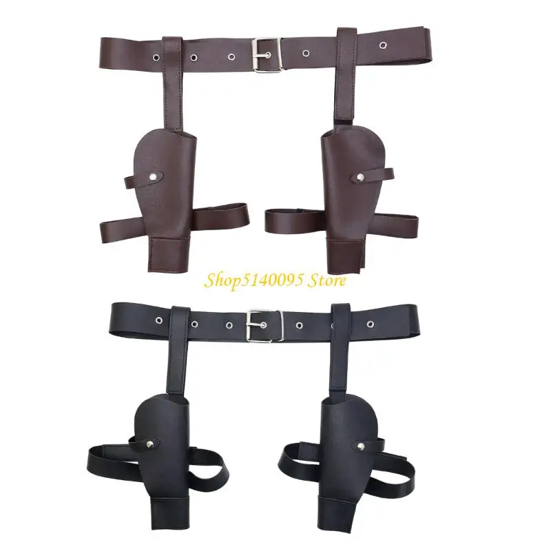 

DXAE Удобный пояс с подвесками в стиле вестерн, конструкция из искусственной кожи, поясной ремень, дизайн унисекс, для активного