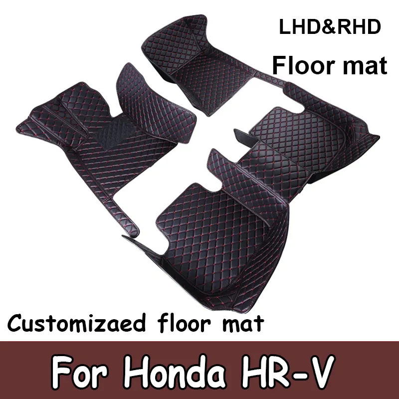 Car Trunk Mats For Honda HR-V Vezel RU 2022 2023 2024 5seat Leather Mat Car Trunk Storage Pads Maletero Car Accessorie Interior