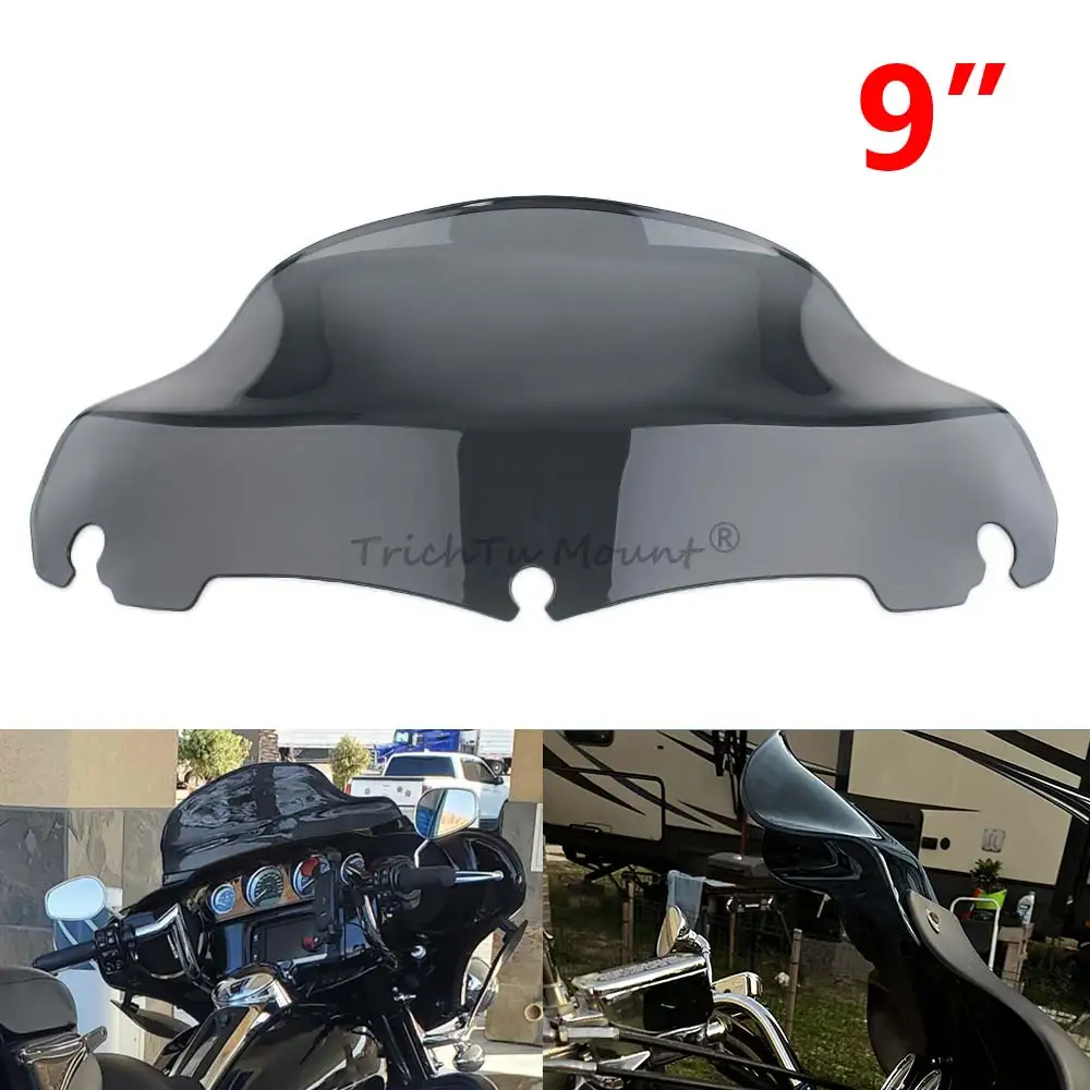 

Motorcycle 9 Inch Windscreen Windshield Fairing Wind Deflectors For Harley Electra Glide Street Glide 2014-2023 Moto Accessory