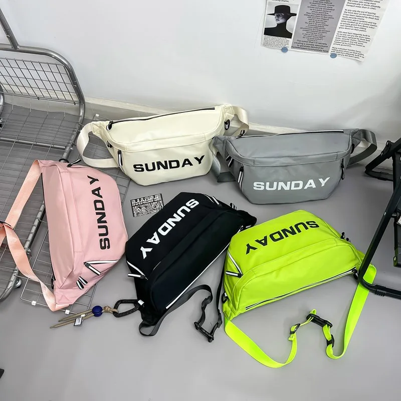 Large capacity Women Waist Bag Casual Nylon Fanny Packs Street Hip Hop Waist Packs Unisex Chest Pack Shoulder Crossbody Bags