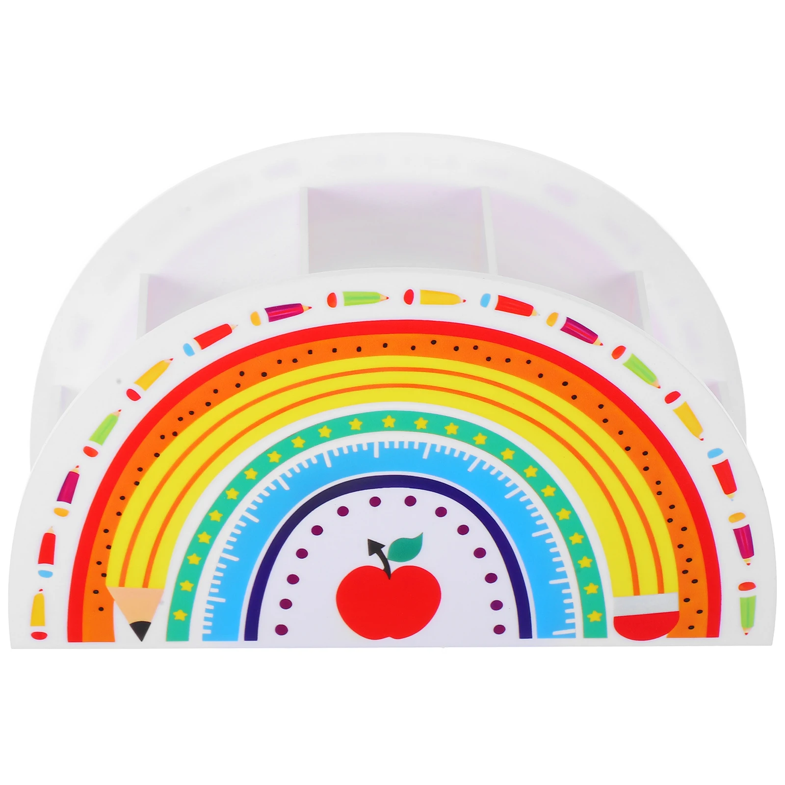 

Acrylic Pen Holder Storage Box Desk ganizer Rainbow Colors Compact Teacher Decor Desktop Supplies Art Tool Container