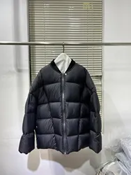 White Duck Down Jacket for Women, Thickened Bread Jacket, Mid-Length, Baseball Collar, Warm Jacket, Winter