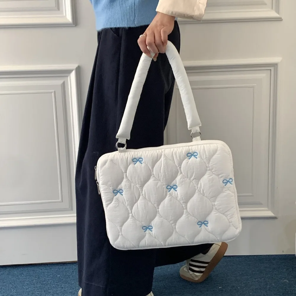 

Universal 13-15.6inch Laptop Shoulder Bag Bowknot Large Capacity Tablet Sleeve Case Multifunctional Shockproof Laptop Handbag