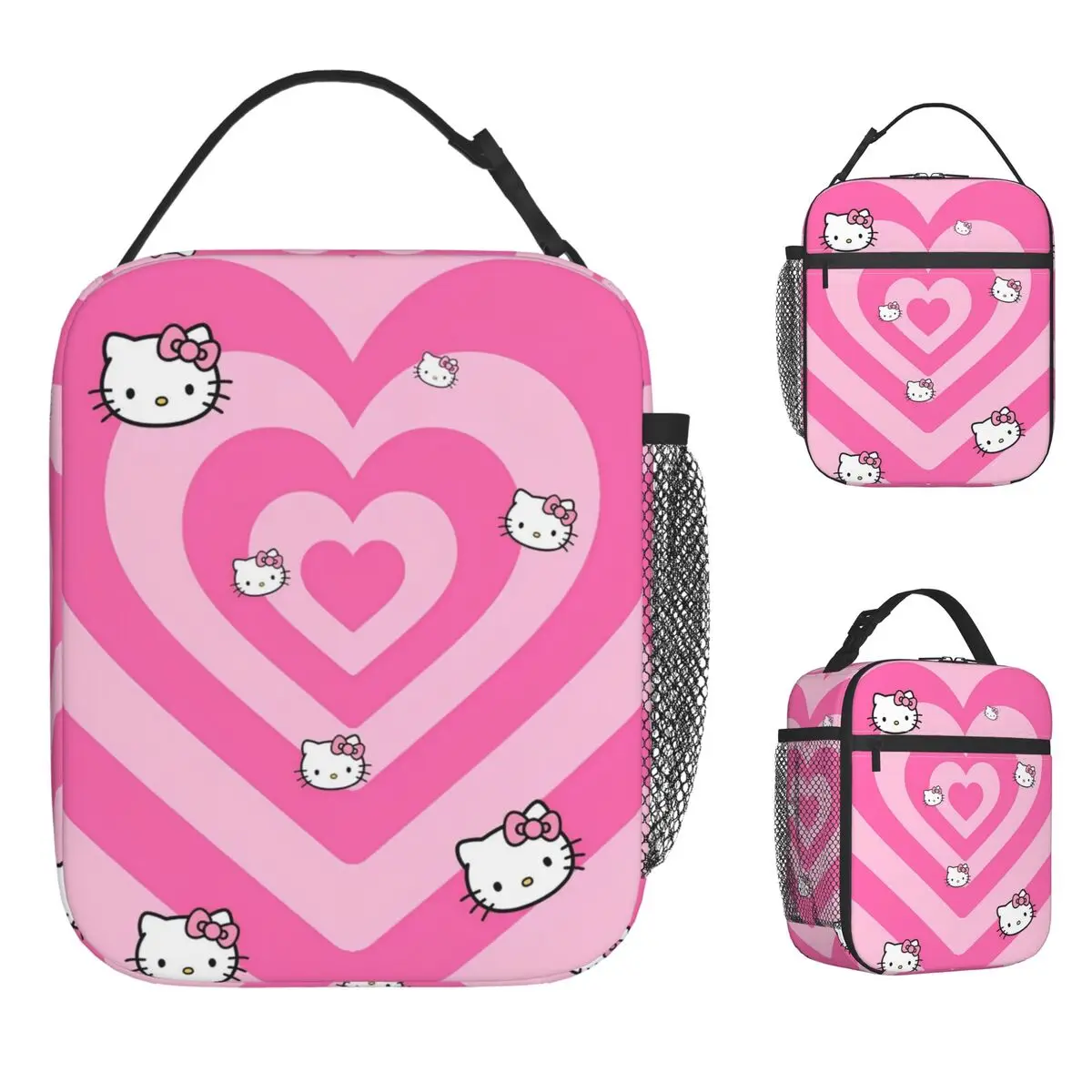 

Милый мультик Изолированная сумка для обеда Hello Kitty Термосумка Контейнер для еды Портативная сумка-тоут Ланч-бокс Сумка для еды Школьные путешествия