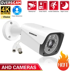 Cรกmara de videovigilancia analรณgica HD 4K para exteriores, cรกmara de seguridad CCTV AHD con reconocimiento facial, BNC, 8MP, 5MP, XMEYE