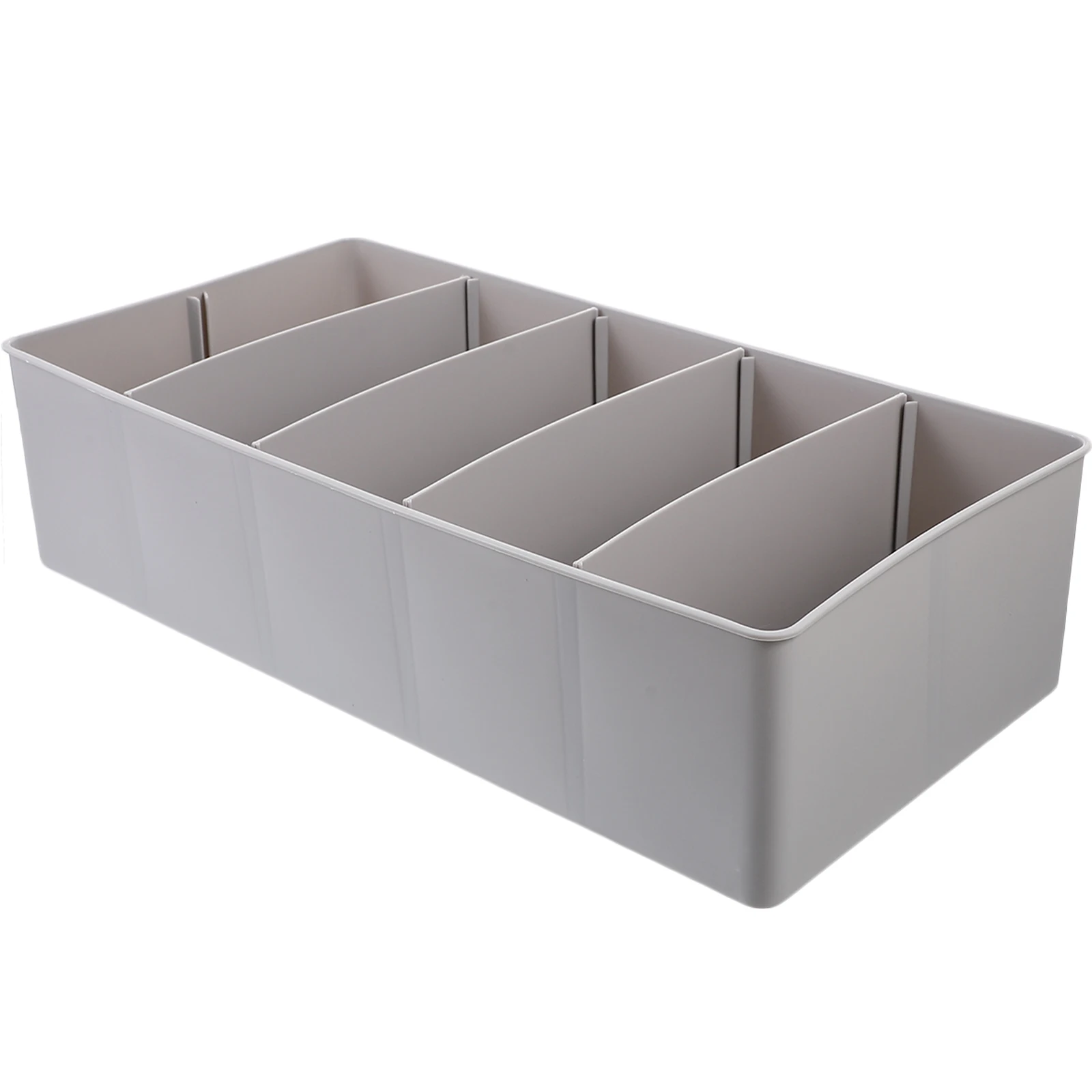 

Gray 5-Grid Storage Box Cash Portable Currency Till Drawer Organizer Bill Compartment Currency Till Desktop File Folder