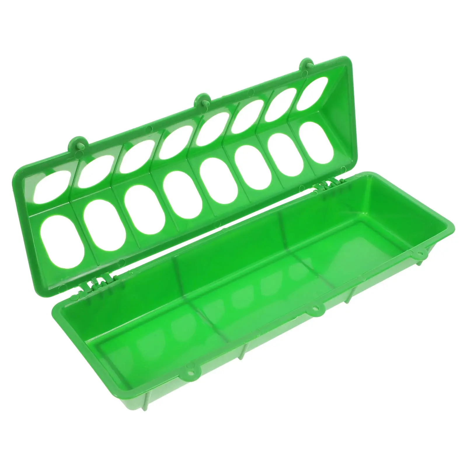

Pigeon Supplies Food Box Chicken Small Poultry Feeder Green Plastic for Chickens