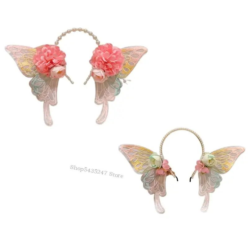 

Kids Hairband with Butterfly and Flower Decoration Fashionable Girls' Headbands H7EF
