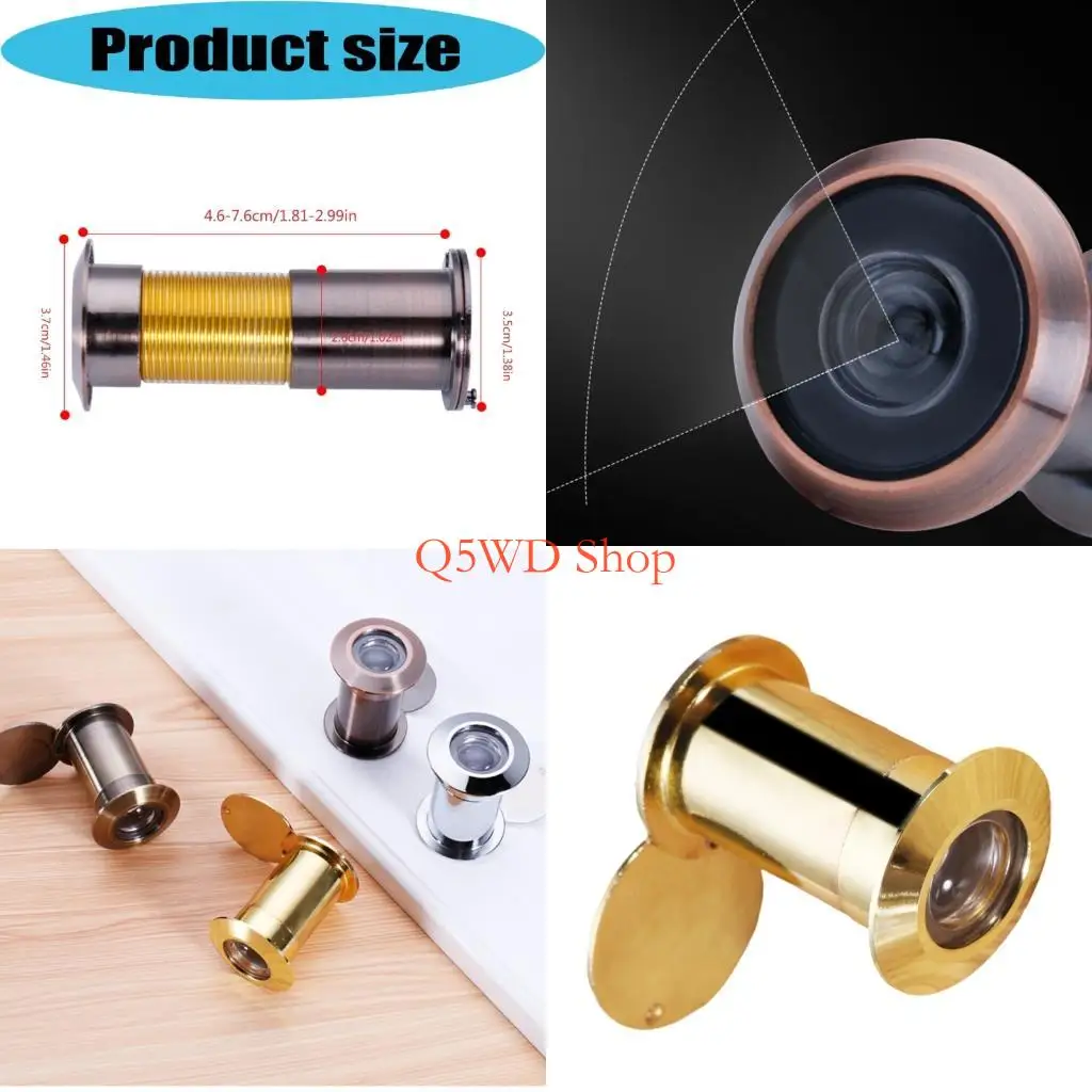 Q5WD – visionneuse porte à grand 200 degrés, portée sécurité domestique, quincaillerie porte