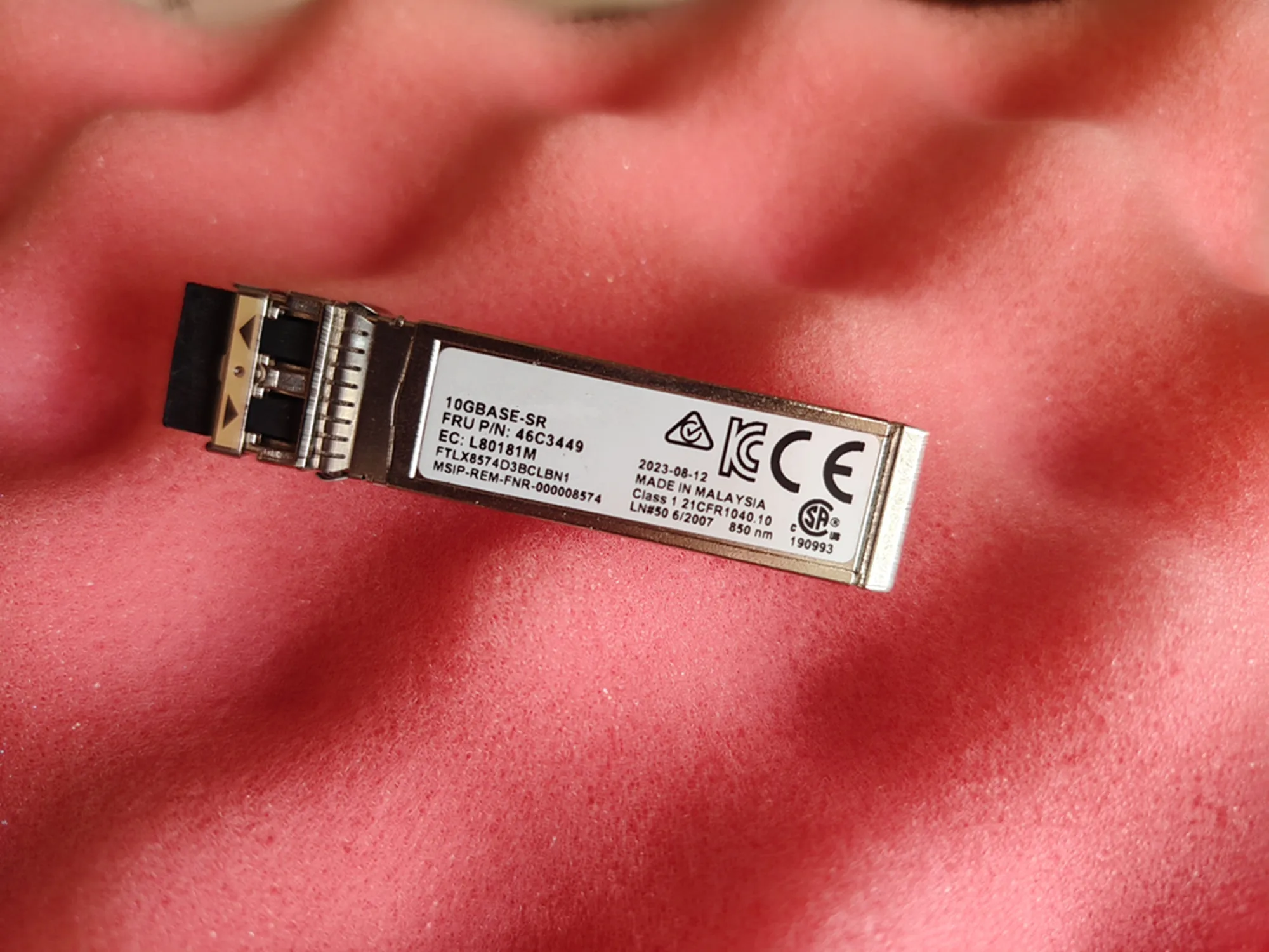 

46C3449 10g Sfp 850nm Transceiver FTLX8574D3BCLBN1 L80181M 10GBASE-SR 10g Sfp+ Fiber Optical Module