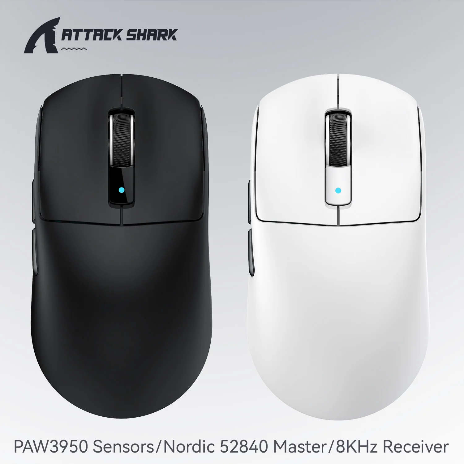 

R6 ATTACK SHARK Wireless 8K Hz Gaming Mouse PixArt PAW3950MAX PRO Gaming Sensor,42000 DPI,SUPERLIGHT 39g,Nordic 52840 MCU