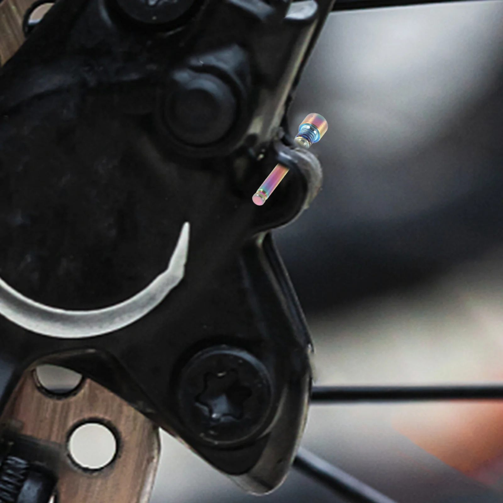 

2pcs Oil Thread Locking Screws Lightweight Mountain Bike Brake Disc Fixing Bolts Replacement Set For Disc Brake Caliper Cycling