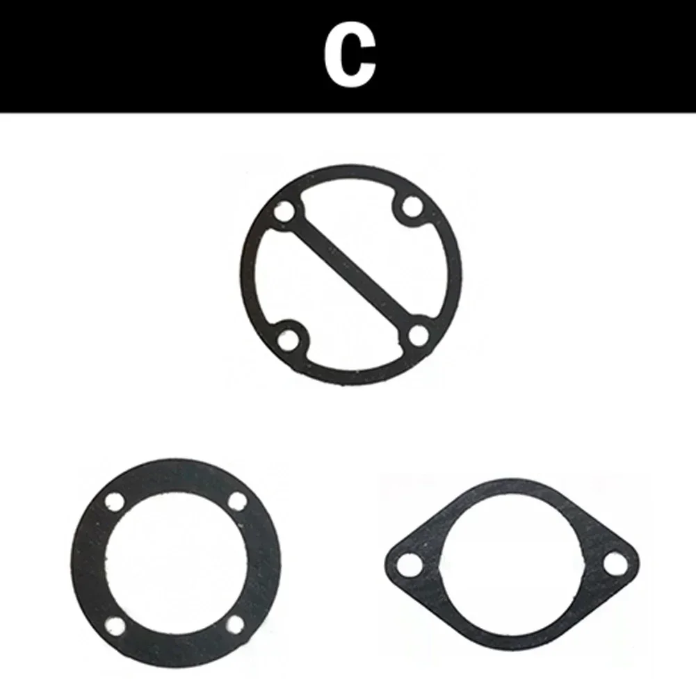 3 pezzi set guarnizioni guarnizioni piastra valvola rondelle base compressore d'aria piastra valvola guarnizioni testata nera rondelle in plastica