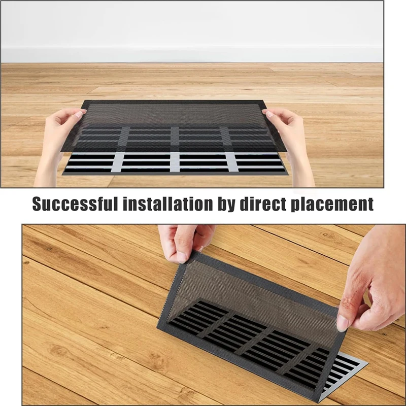 TOP 8Pcs 12X5.5 Inch Magnetic Vent Covers,Air Register Mesh Covers For Ceilings Floors Walls Catch Debris Hair Dust