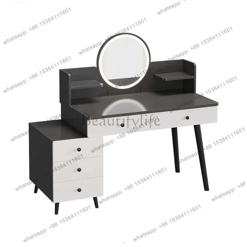 Dressing Table Modern Bedroom Simple Makeup Table Chest of Drawers Storage Cabinet Integrated Makeup Desk Makeup Cabinet