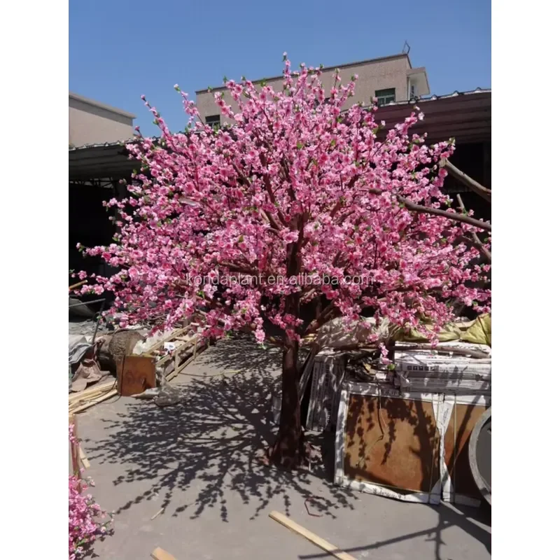 Picture 3: Artificial Cherry Blossom Tree for Big Plant Trees Wedding Decoration Plastic Flowering Tree for Event and Home Decor