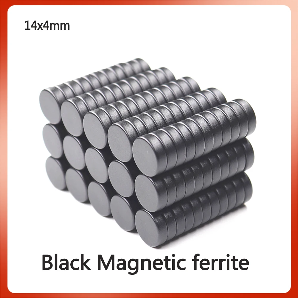 

10-150PCS Round ferrite 14x4mm ordinary black magnet crafts magnet refrigerator stickers DIY magnet patches 14*4 14x4
