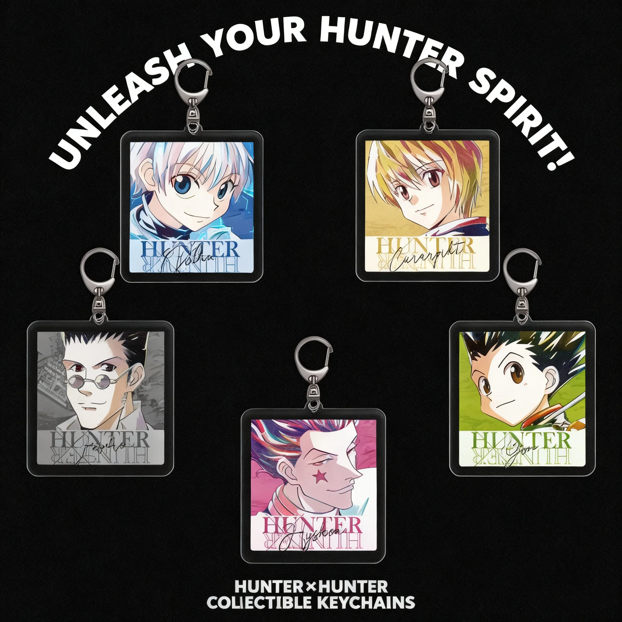 

Full Time Hunter Anime Acrylic Keychain Pendant Wholesale School Creative Accessories Keyring Charm