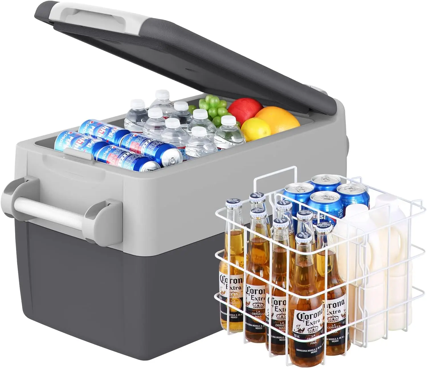 AJ30 Portable Refrigerator,Portable Freezer,32 Quart(30L) Electric Cooler,Car Refrigerator,12/24V DC Cable & 110/240V AC