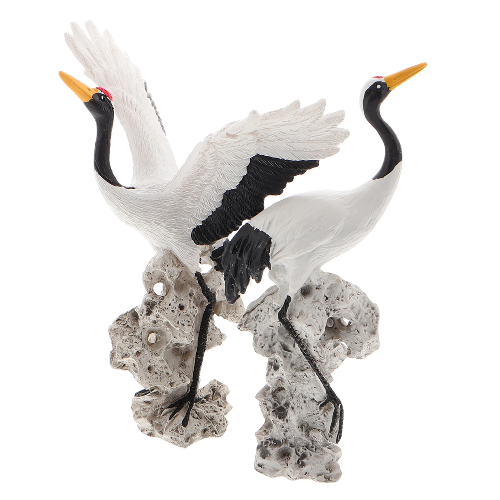 

2Pcs Realistic Crane Figurines Resin Sculptures for Garden Bonsai Micro Landscape Decoration Home Decor Model Cranes for Adults