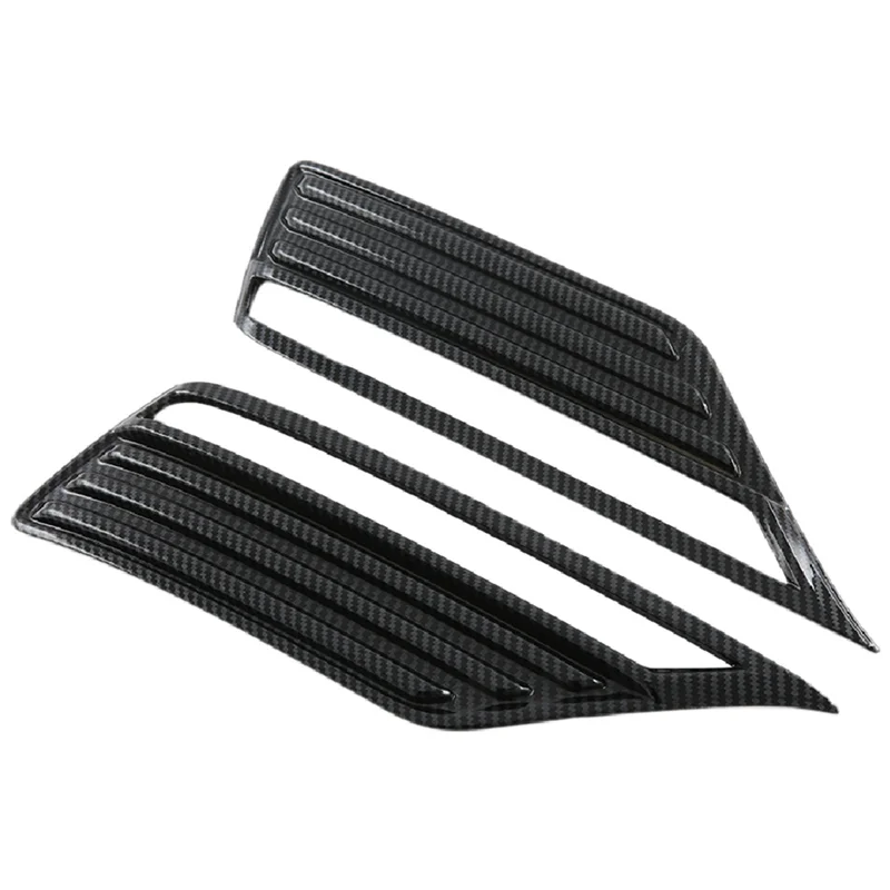 Car Carbon Fiber Style Rear Fog Light Frame Protection Lamp Cover Trim for Toyota Land Cruiser LC300 2022