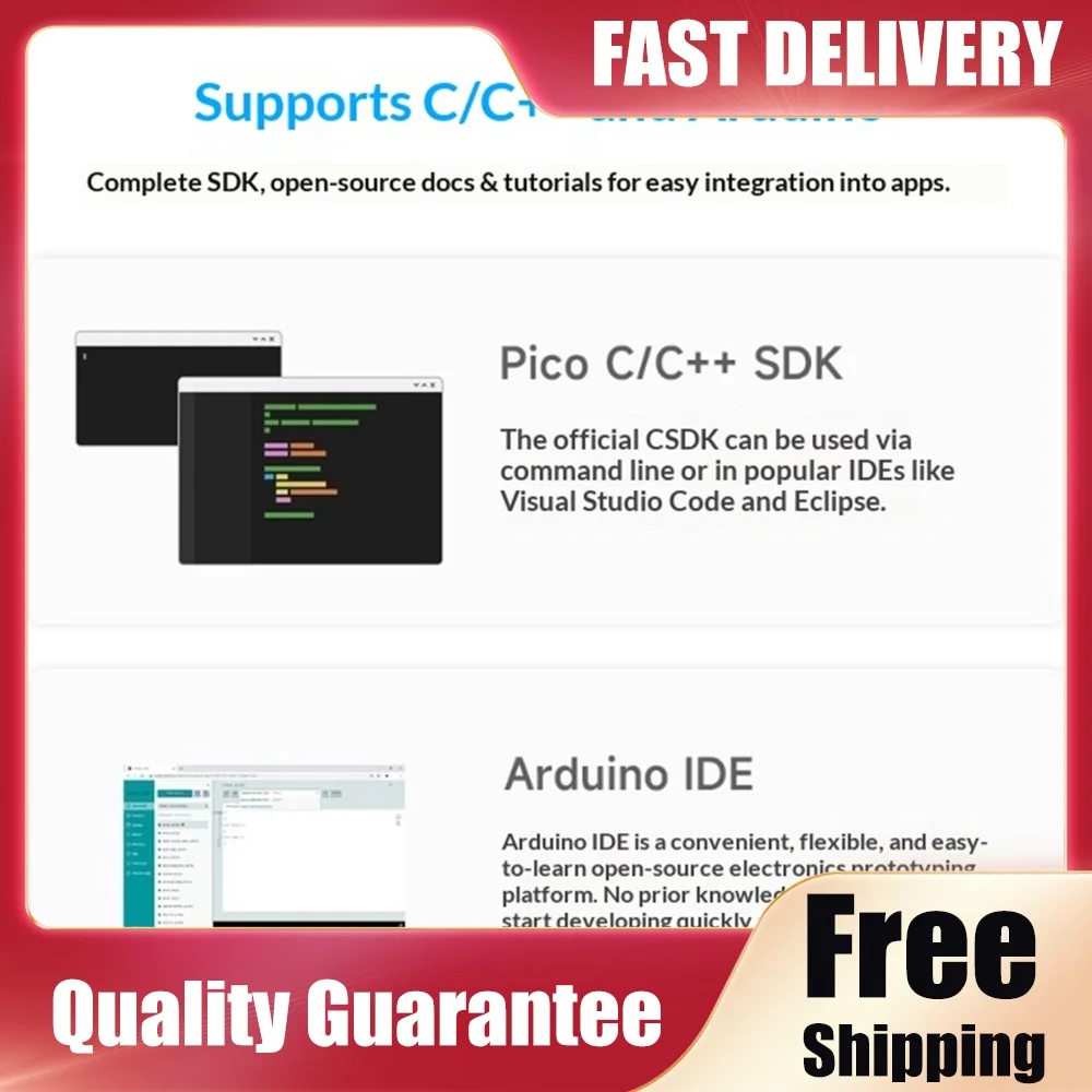 P2350-USB-A Mini Development Board 150MHz Operating Frequency Dual-core & Dual-Architecture Microcontroller for SMD Applications