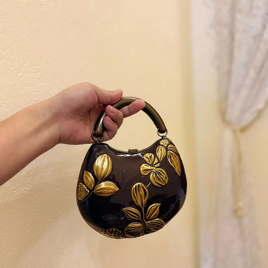 

Вечерняя сумочка-клатч с цветочным узором для свадебной вечеринки, роскошная дизайнерская сумочка-коробка, высококачественная.