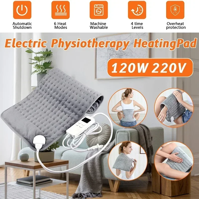 76x40cm/30X60 110V/220V Extra Large Electric Heating Pad for Period Cramps Lower Back Pain Relief Heat Therapy Winter Warmer