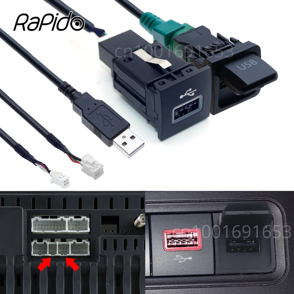 Create Idea Cavo Adattatore USB A 4 Pin Femmina – Compatibile Volkswagen Bora, Golf, Jetta – 1,5m - 6