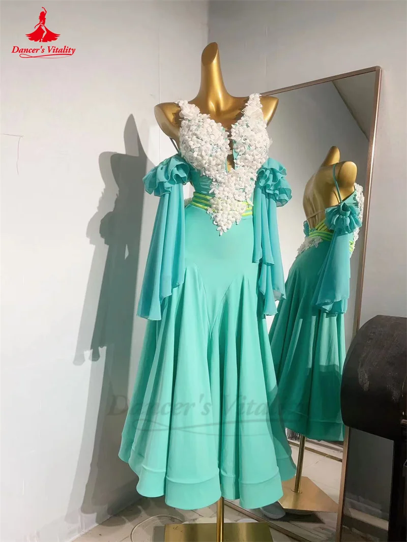 Robes de Concours de brevde Salle de Bal pour Femmes, Vêtements Professionnels de Performance de Valse Personnalisés, pour Adultes et Enfants