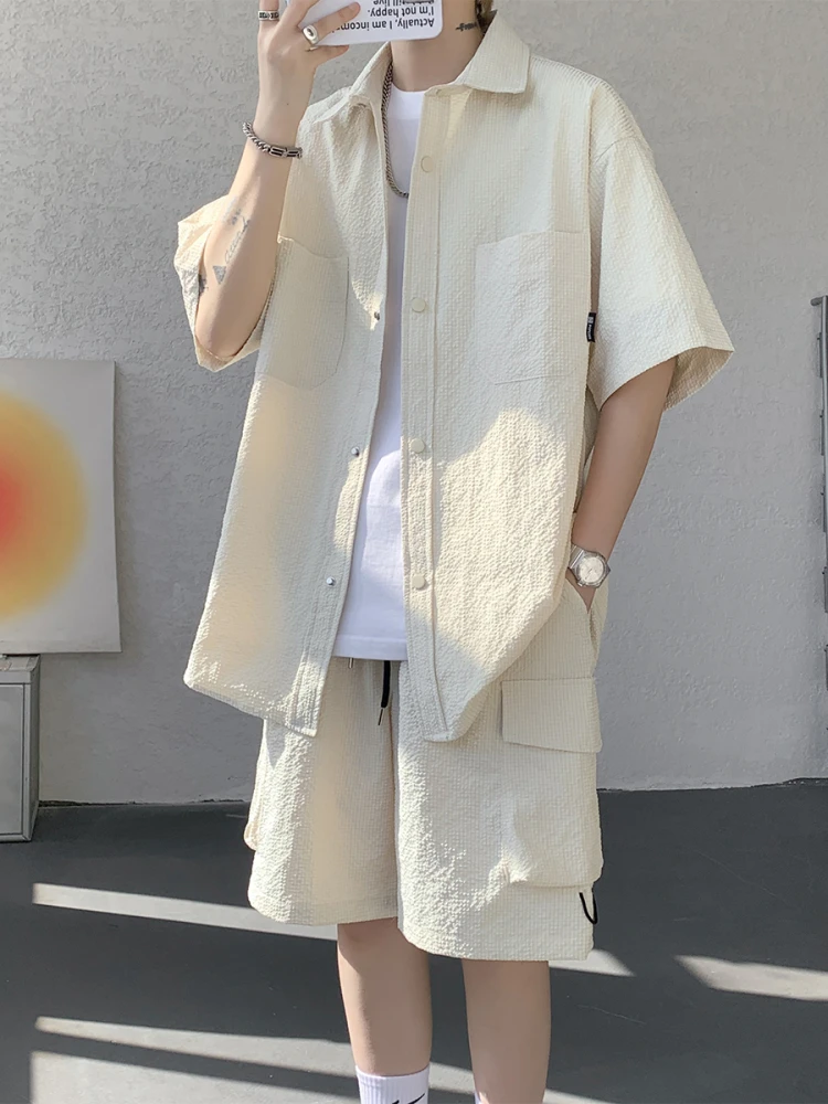 casual-bubble-shirt-short-sleeve-men's-set-summer-trendy-polyester-fiber-short-pants-cool-and-handsome-dressing-lpz-brand