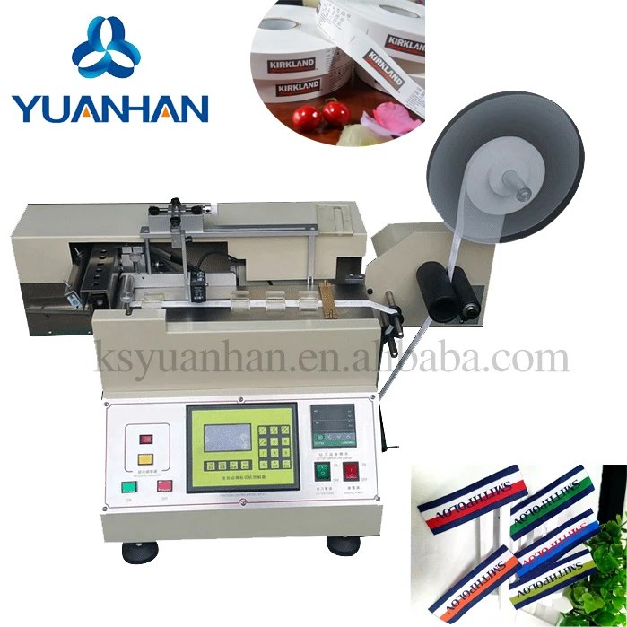 Ultra-high speed automatic garment woven brand label cutting machine ribbon webbing tape nylon cold hot cutting machine