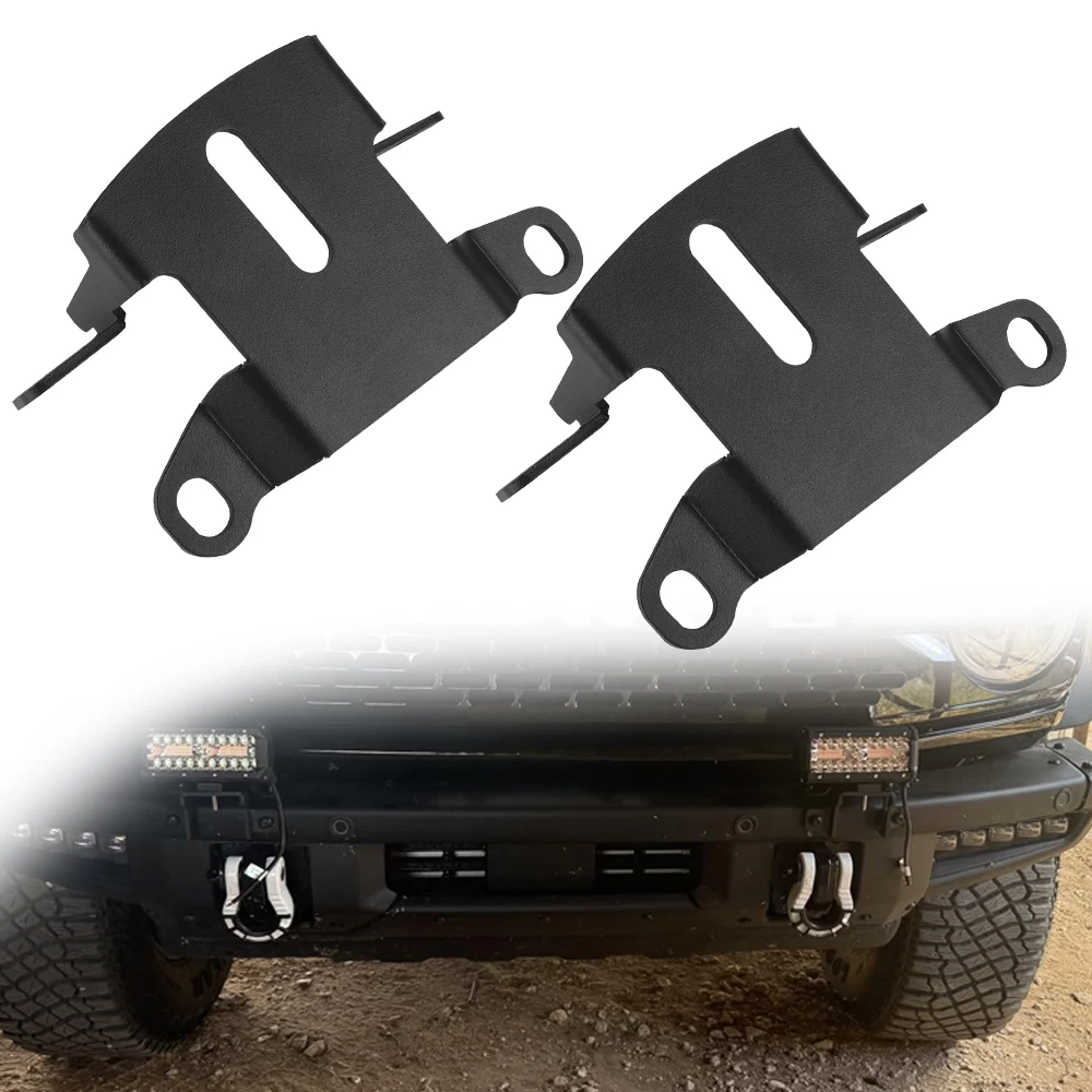 

Кронштейн освещения канала переднего бампера, подходит для Ford Bronco 2/4, двери 2021-2025, крепление рабочей лампы, внешние аксессуары