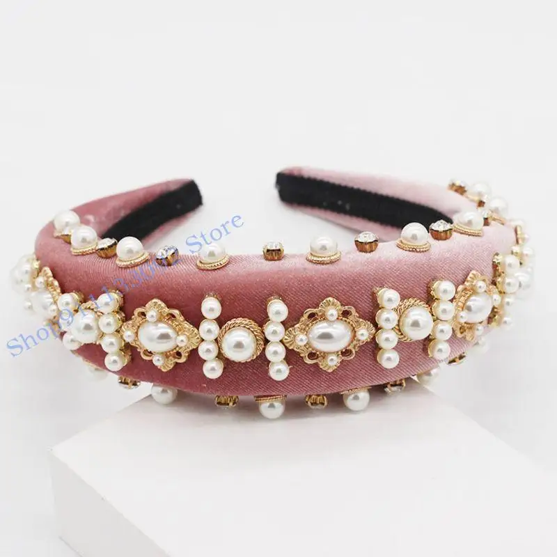 

H9ED Fashion Shiny Hair Hoop Alloy Women Styling Headwear Hair Supplies