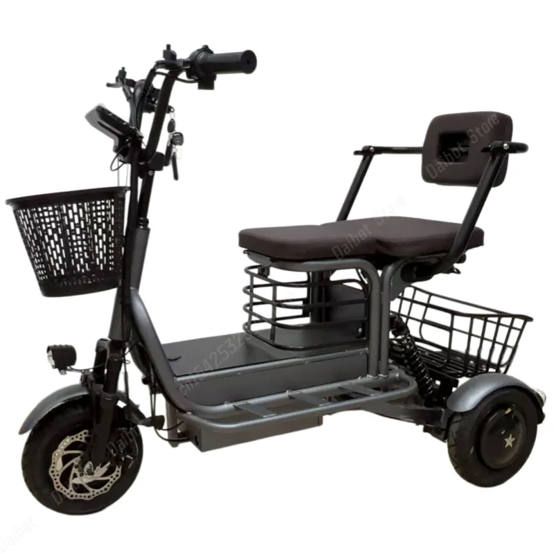 Two Seat Electric Mobility Scooter 800W 48V 3 Wheel Tricycle For Elderly Women
