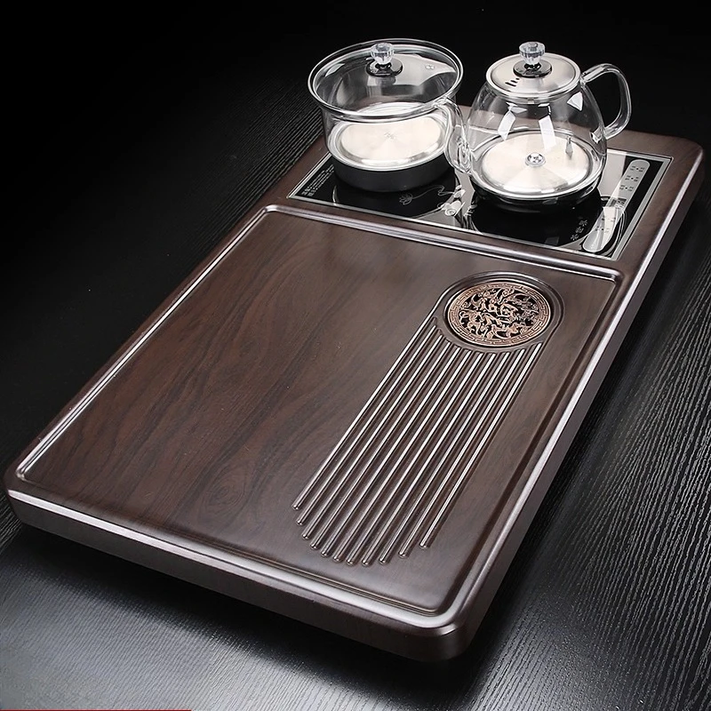 

Pot Wooden Tea Tray Ceramic Serving Table Decorative Chinese Tea Tray Coffeeware Vintage Hospitality Bandejas Home Decorationgs