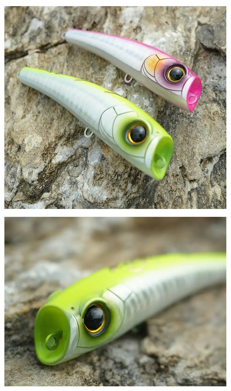 Kingdom Sea Topwater Popper Angelköder 55g 78g 160mm 180mm Schwimmender Wobbler Künstlicher Hartköder für Thunfisch GT Meeresfischerei – Detail 11