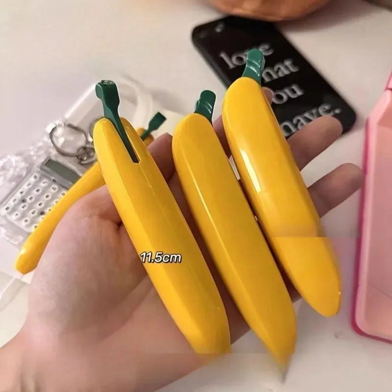 Funny Banana Simulation Push Pen Cute Creative Writing Tool for Student School Office Daily Stationery High Appearance INS Style