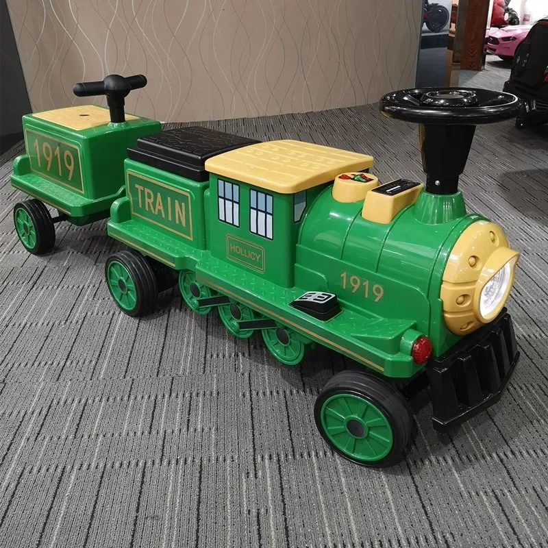 FOR Children's Electric Car Can Take Adult Train Four-Wheel Toy Car Baby's Stroller Children's Toy Car