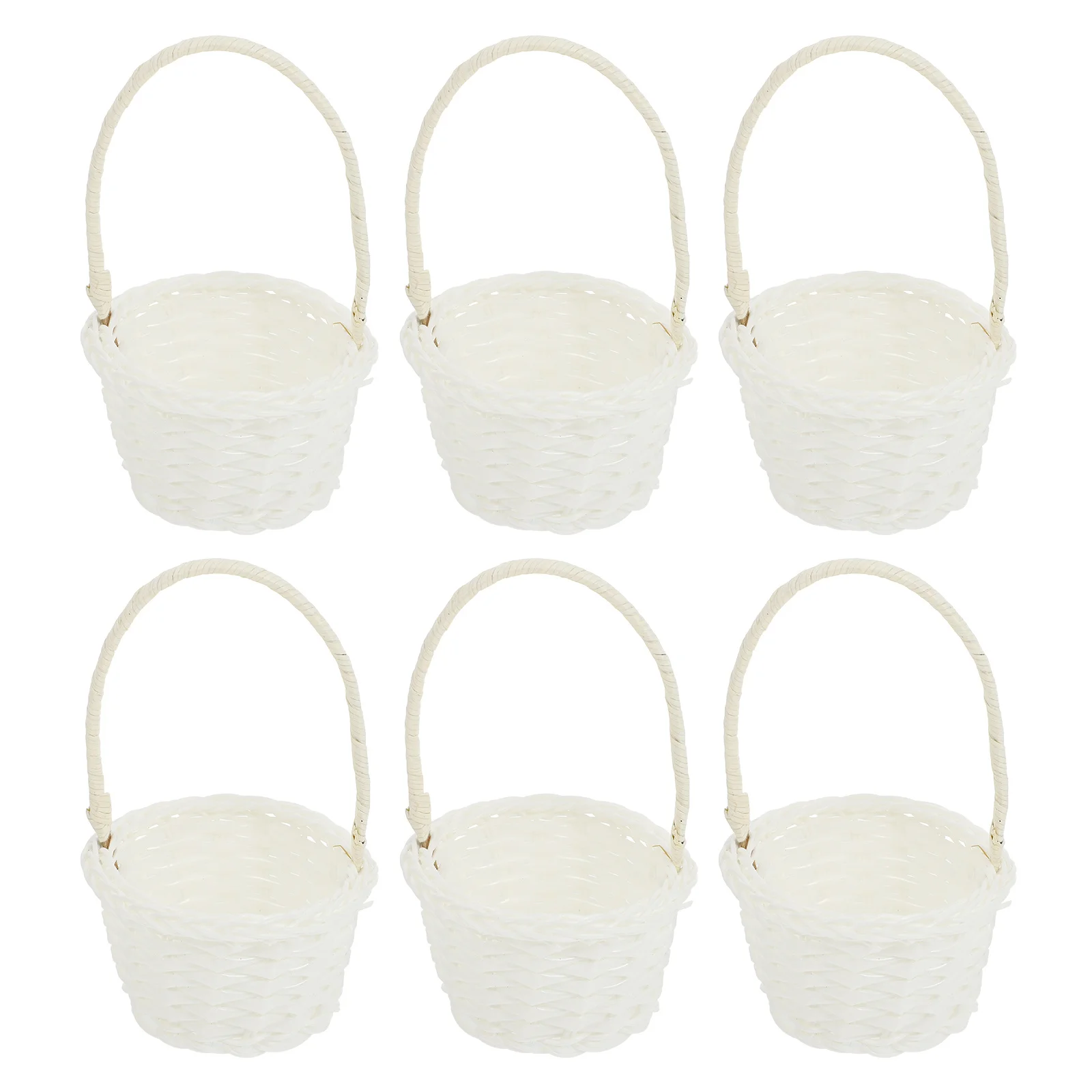 

6pcs Woven Storage For Home Hotel Country Style Kitchen Snacks Decor Picking Picnic Basket Planting Picnic Basket