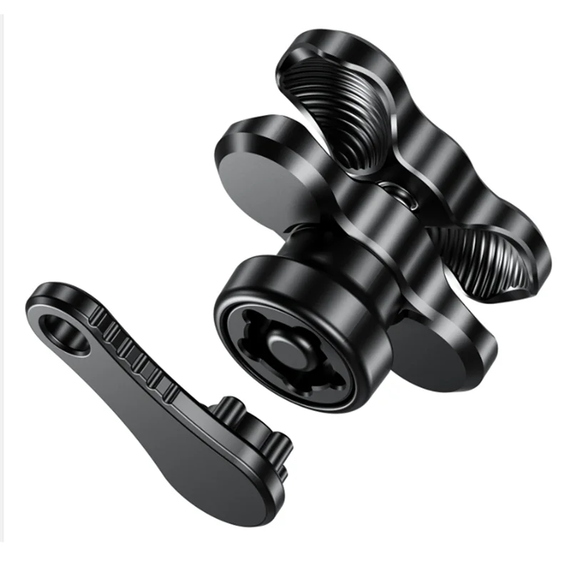 【Must-Haves】6CM Anti-Theft Aluminum Alloy Double Socket Arm Compatible With Mounts Ball Component Bike Motorcycle Phone Holder