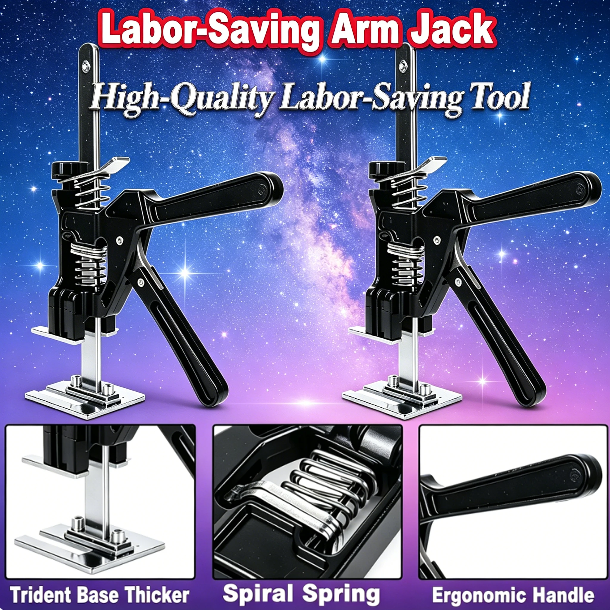 

Labor-Saving Arm Jack Hand Lifting Tool for Tile Height Adjuster Cabinet Board Lifter Door Panel Drywall Elevator