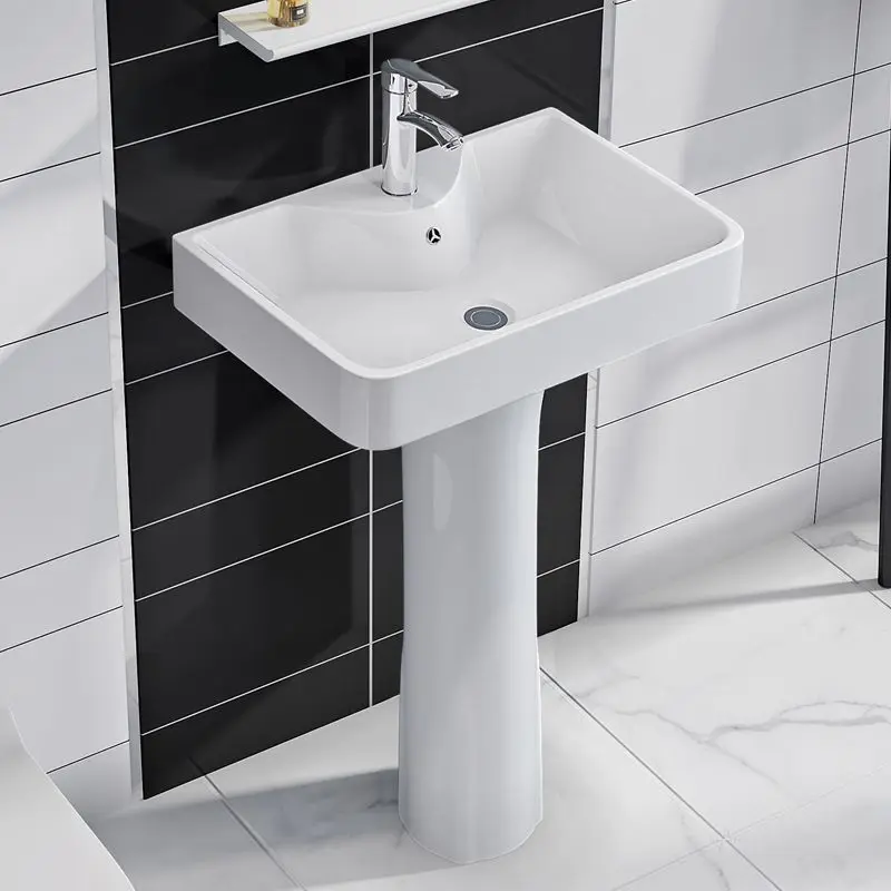 

Small apartment bathroom floor-to-ceiling washbasin integrated balcony washbasin basin