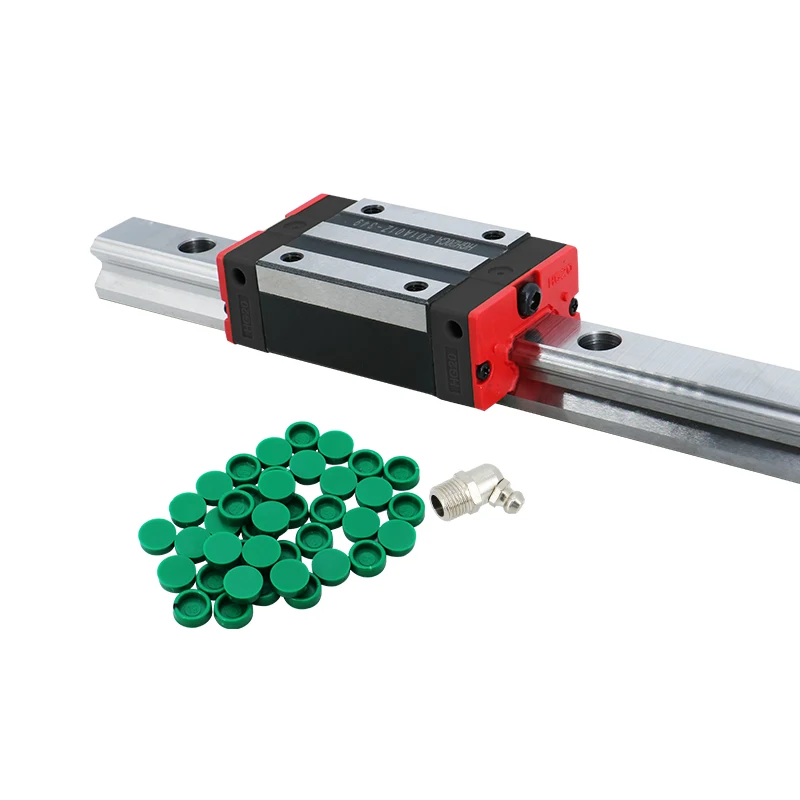 2 st HGR20 HGH20 Vierkante Lineaire Geleiderail + 4 st Glijblok Rijtuigen HGH20CA/flens HGW20CC CNC Router Graveren Lineaire Slider